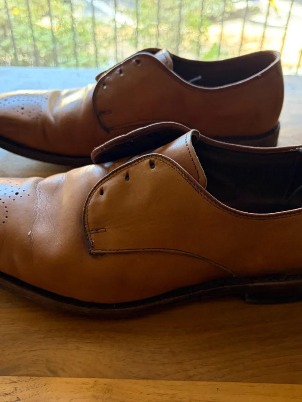 Allen Edmonds Flatiron Walnut Leather Oxford Dress Shoes Men’s 9.5 Made USA